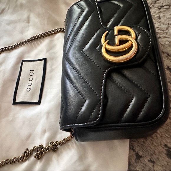 Gucci super mini marmont black bag - Picture 6 of 15